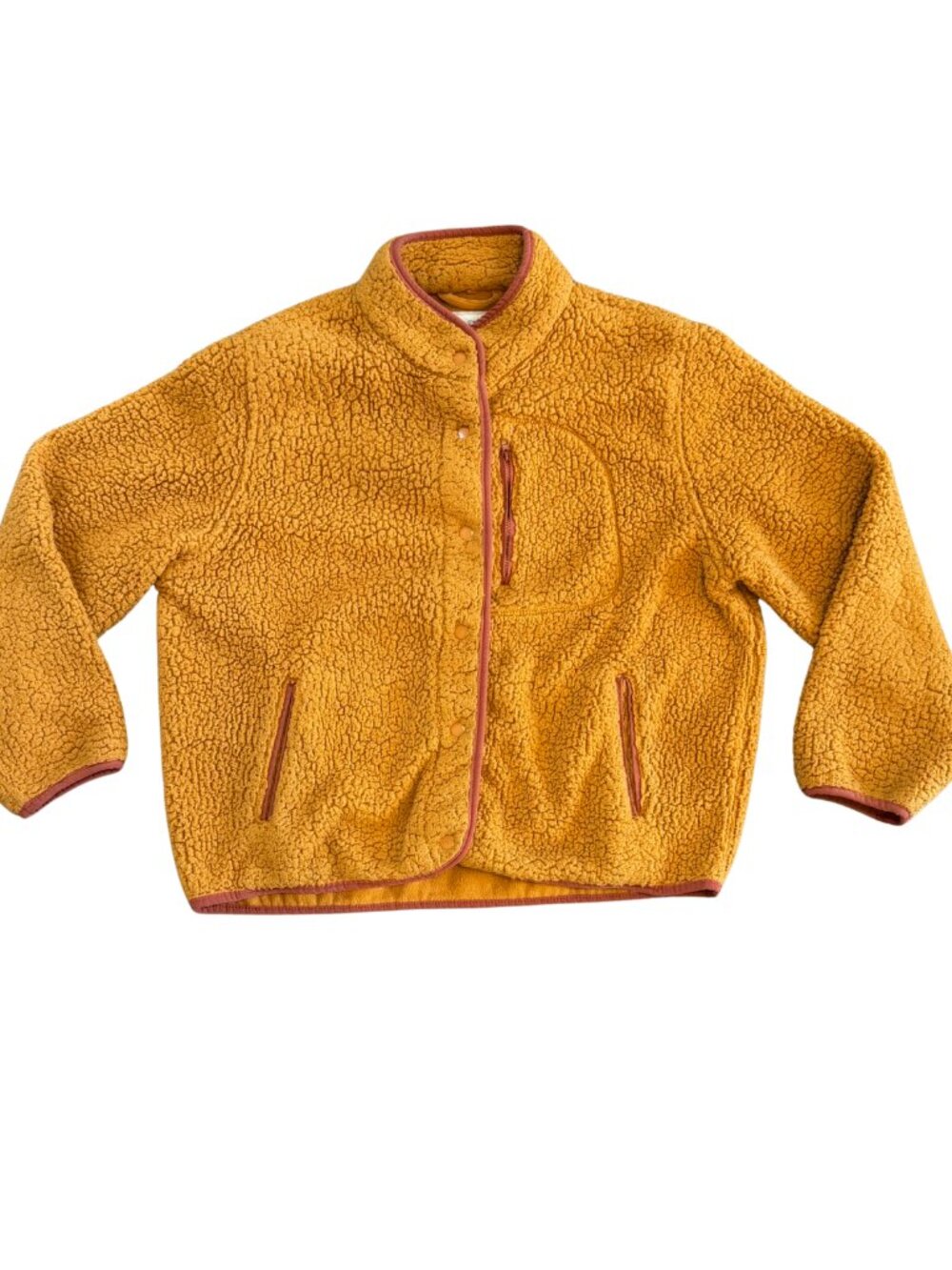 Universal Thread Women's Orange Snap Pocket Sherpa Fleece Size XL